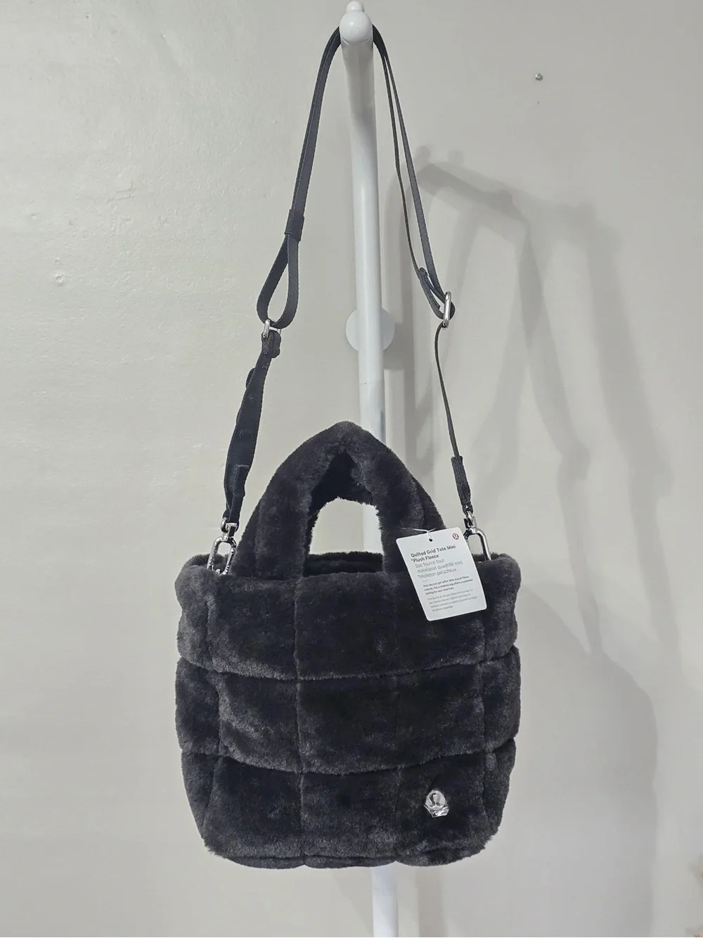 Lululemon Quilted Grid Tote Bag Mini 5L *Plush Fleece- NWT Black ⭐️